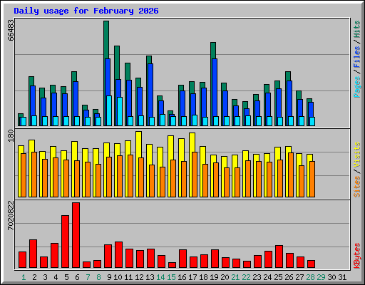 Daily usage for February 2026