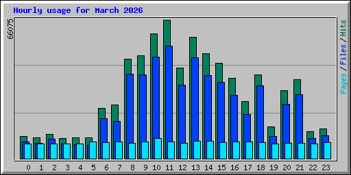 Hourly usage for March 2026