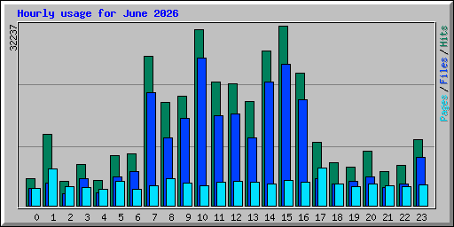 Hourly usage for June 2026